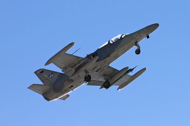 Aero L-159 (N267EM) - A Draken International Aero Vodochody Aerospace L-159E Alca, S/N 156039, on short-final at Nellis AFB on 24 Feb 2020.