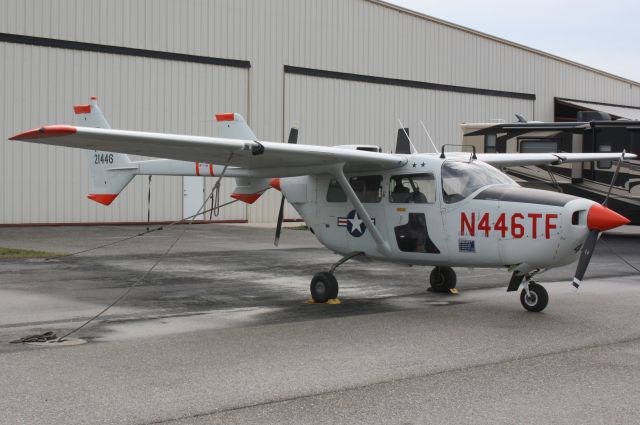 Cessna Super Skymaster (N446TF) - Super Skymaster on static display at Florida International Airshow