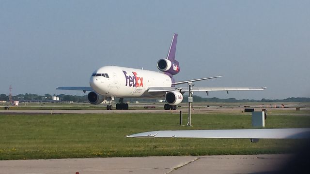 McDonnell Douglas DC-10 (N365FE) - Originally delivered to United Airlines 7/29/71, she was converted to a freighter in 1998, and been in service with FedEx since. Pictured here lining up for take-off at General Mitchell International 7/9/15.