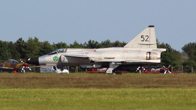 SE-DXN — - Swedish Historic Flight AJS-37 Viggen at Waddington International Airshow 2013