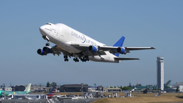 Boeing Dreamlifter (N747BC) - GTI4542 on rotation from Rwy 34L for a flight to KIAB on 7/1/15. (ln 904 / cn 25879).