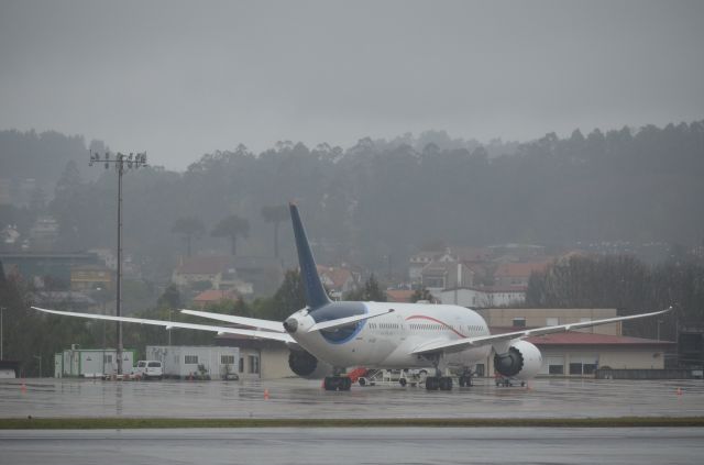 Boeing 787-8 (P4787) - P4787 Parked At LEVX Before TakeOff To LEMD (Under The Rain). 12-03-2022