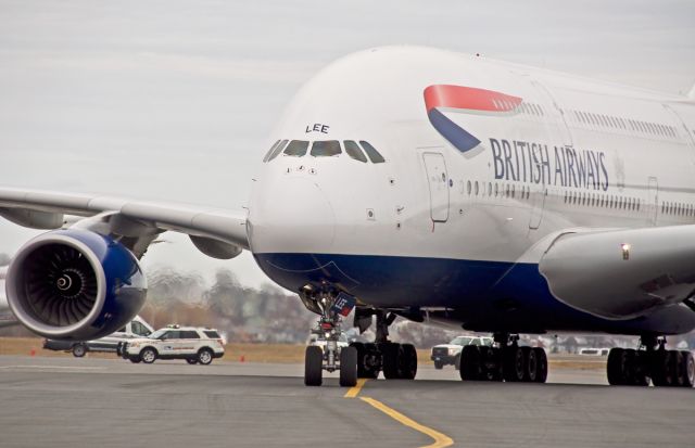 Airbus A380-800 (G-XLEE) - BA213 Super March26th,2017 1st day of A380 service to Boston Logan