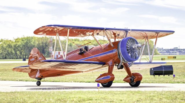 Boeing PT-17 Kaydet (N51WR) - Boeing A75N1 with a P&W R-1340-AN1 makes a Super Stearman at Dallas Executive Airport, Nov 2022