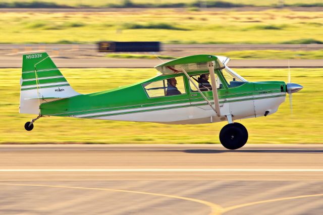 CHAMPION Sky-Trac (N5033V) - Bellanca 7GCBC touch and go at Livermore Municipal Airport, February 2022.