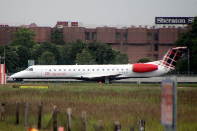 Embraer ERJ-145 (G-SAJO) - Departing rwy 27R on 20-May-21 operating flight LOG672 to EGNS.