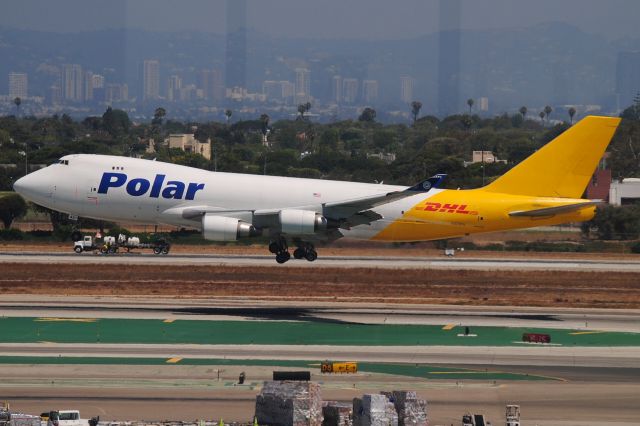 Boeing 747-400 (N451PA) - This is a partnership livery with DHL cargo!  NICE!