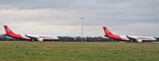 Airbus A330-200 (TC-AGF) - atlas global a330-203 tc-agf,tc-agd parked up at shannon 25/1/20.