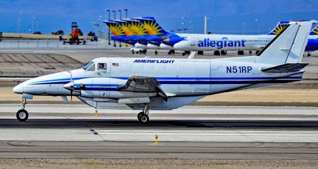 Beechcraft Airliner (N51RP) - Ameriflight Beech 99 Airliner N51RP cn U-212 - Las Vegas - McCarran International (LAS / KLAS)br /USA - Nevada, April 19, 2011br /Photo: Tomas Del Coro