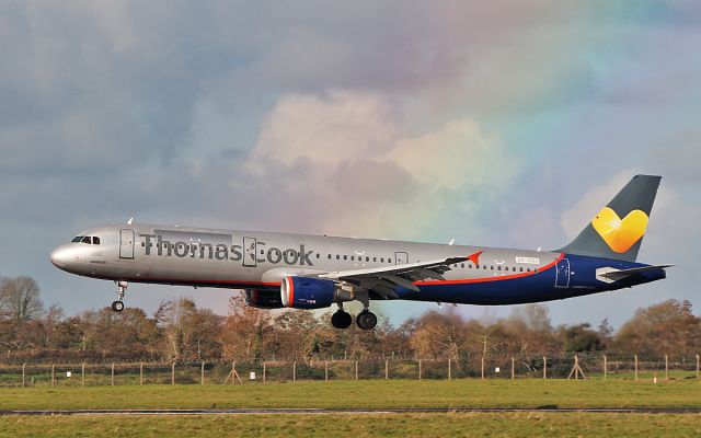 Airbus A321 (LY-VED) - thomas cook a321-211 ly-ved landing at shannon 1/11/18.