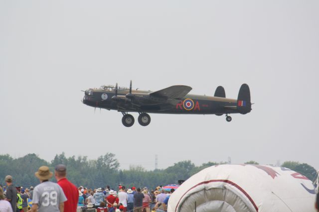 — — - Avro Lancaster taking off over Airshow (CYHM)