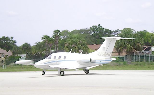 Eclipse 500 (N29MR) - Eclipse 500 on takeoff roll Runway 23 at Spruce Creek Airpark, Florida.