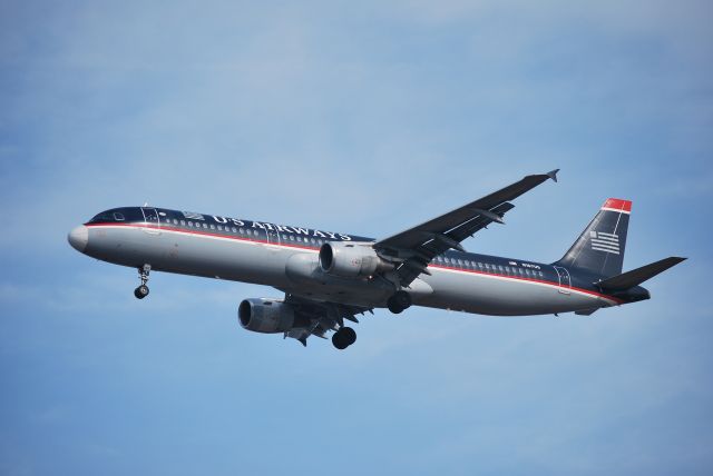 Airbus A321 (N167US) - Approaching runway 23 - 3/11/09