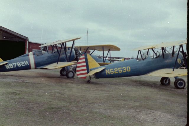 N9782H — - Photo taken in 1972 at Johnny Dorr Ag School in Marigold, Ms by Jim Herrington Sr., student.  AC in foreground (N52530)was one the Dorr aircraft used for training.  To the best of my knowledge, 82H was not used as a student trainer during that time and was previously flown by Johnny Dorr at airshows.    Jim Herrington  Spicewood, Tx 78669