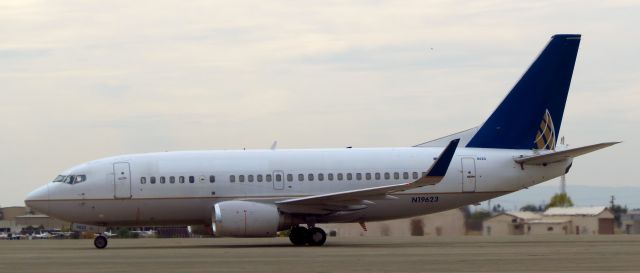 Boeing 737-500 (N19623) - Ex UAL 737-500 passing through KMCC on its way to PHNL