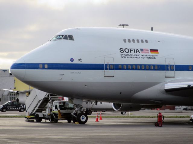 Boeing 747-200 (N747NA) - NASA Sofia at Christchurch New Zealand.