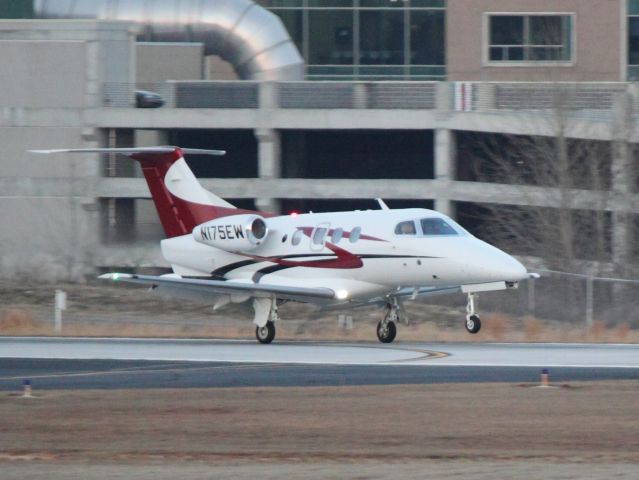 Embraer Phenom 100 (N175EW) - Just before nose wheel touches down on 20L at PDK on 02/16/2011