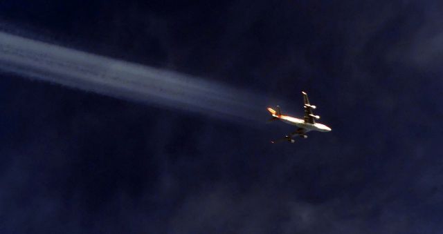 Boeing 747-200 (N715CK) - Flight K4538 enroute SCL-MIA seen at FL340.