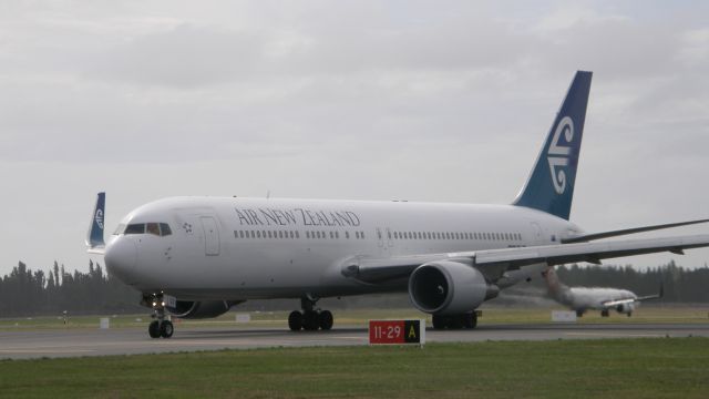 BOEING 767-300 (ZK-NCI) - Air New Zealand flight 161 to Perth with Fiji airways flight 410 in the background.