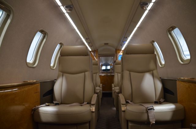 N445WF — - The beautiful Leather Seats of a Private Jet