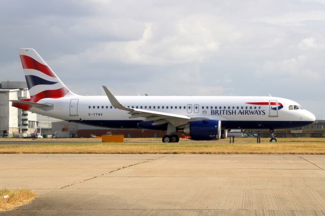 Airbus A320neo (G-TTNV) - Taxiing to Stand 544L on 2-Jul-24 operating flight BAW779 from ESSA on its first revenue round trip.