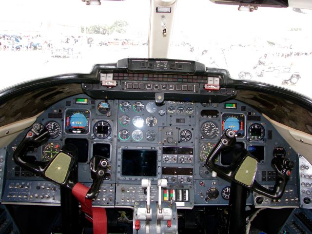 Learjet 35 (84-0102) - The cockpit of the C-21, the Air Force Learjet. At Barksdale Air Force Base.