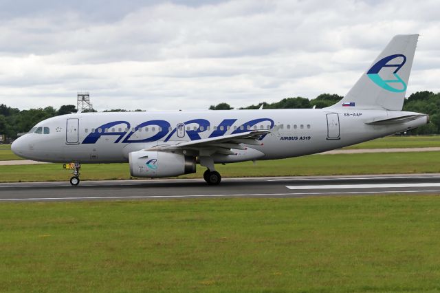 Airbus A319 (S5-AAP) - Adria (previously Inex Adria) have been visiting Manchester for decades.  Here ADR463 departs to Ljubljana.