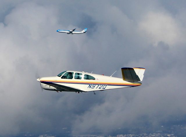 Beechcraft 35 Bonanza (N972Q) - Flying in South Glorida
