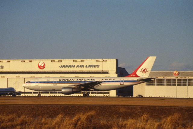 Airbus A300F4-200 (HL7221) - Departure at Narita Intl Airport Rwy34 on 1985/02/24