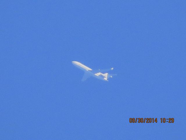 BOEING 727-200 (N725CK) - Kalitta Charters flight 725 from SDF to ONT over Baxter Springs Kansas (78KS) at 30,000 feet.