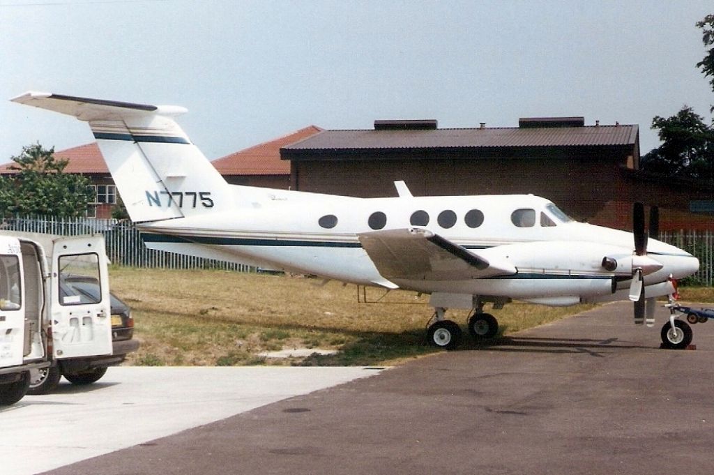 Beechcraft King Air F90 (N7775) - Seen here in Jul-95.  Since reregistered N120RC then exported to Brazil 7-Mar-12 where it became PR-SMI.