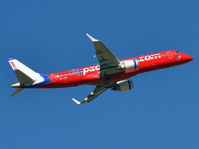 Embraer ERJ-190 (VH-ZPN) - Getting airborne off runway 23 on a beautiful Adelaide autumn day. Thursday 12th April 2012.