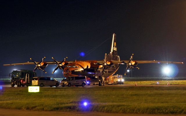 Antonov An-12 (UR-CKL) - cavok air antonov-12bk ur-ckl at shannon tonight 27/10/16.