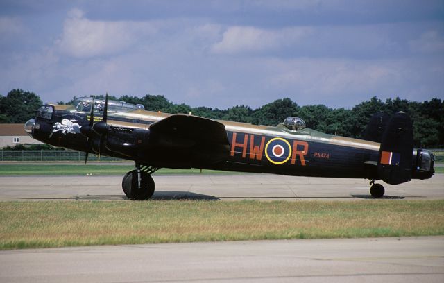 Avro 683 Lancaster (FCL474) - WW-II bomber Lancaster PA-474 is the only flying Laancaster in Europe and is assigned to the Battle of Britain Memorial Flight at RAF Coningsby. Its nose art is Phantom of the Ruhr