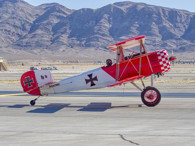 CULP Sopwith Pup (N567HC) - The Immortal Red Baron on his way to battle at 2019 Aviation Nation Nellis AFBbr /Kitfox III