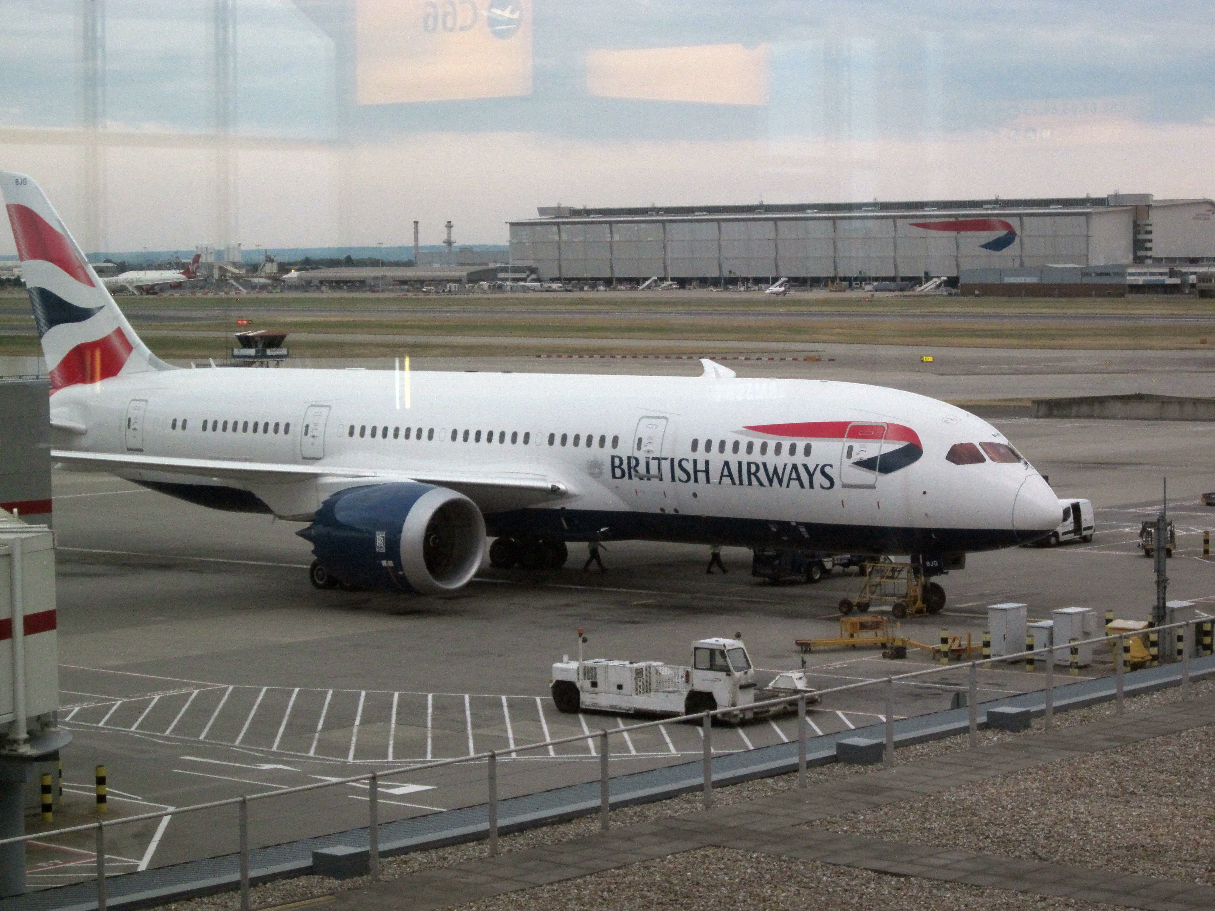 Boeing 787-8 (G-ZBJG) - BAW Dreamliner parked outside Heathrow Terminal 5