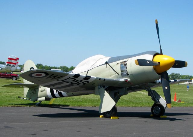 Rockwell Turbo Commander 690 (N15S) - At Oshkosh. 1953 Hawker Sea Fury FB.11