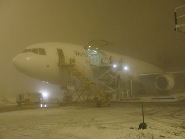 Boeing MD-11 (N274UP) - I took this photo after landing in Seoul on 1/10/10.  The visibility was 200 meters.