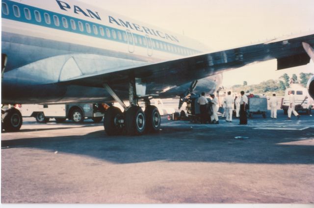 Boeing 707-100 (N412PA) - Departing Ilopango, El Salvador  1968