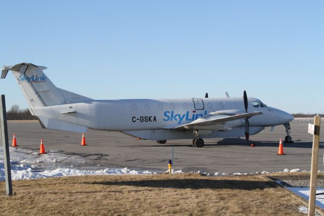 Beechcraft 1900 (C-GSKA) - Parked on the apron between sorties - January 19, 2012.