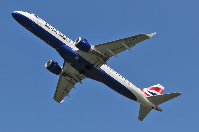 Embraer ERJ-190 (G-LCYP) - After spending Monday-Friday flying from/to LCY for business folks, some CFE aircraft do leisure flights at the weekend.  Here CFE7329 departs to Salzburg having earlier been to Chambery and back.