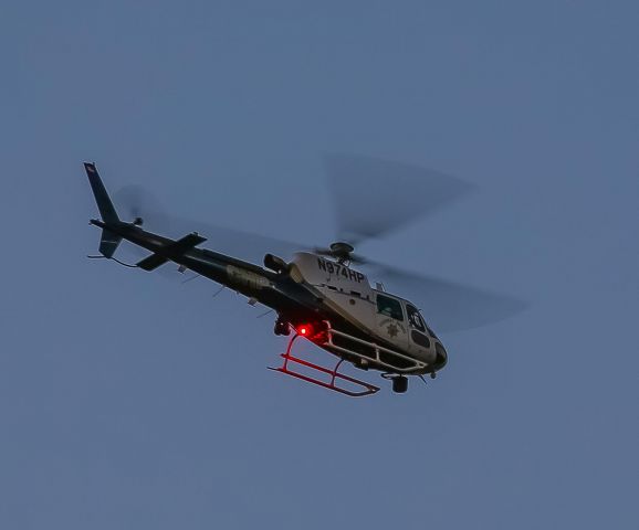 Eurocopter AS-350 AStar (N974HP) - He flew over my house last night.