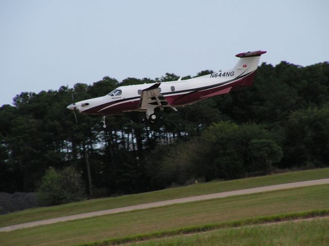 Pilatus PC-12 (N644NG) - Pilatus PC12 landing at KORF, RWY 05 (from Switzerland?).