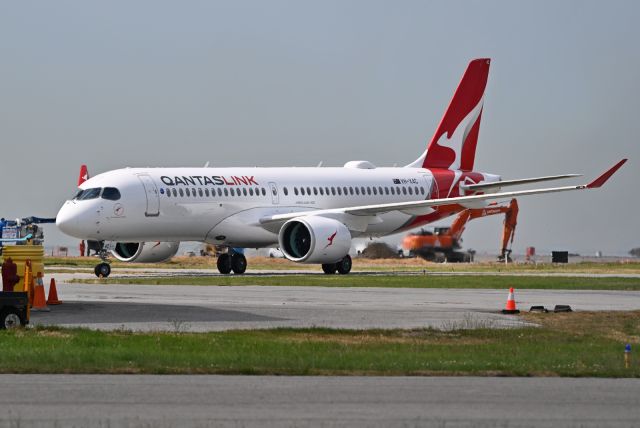 Airbus A220-300 (VH-X4C) - Delivery flight from Canada to Australia. First stop at YVR. 