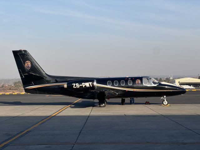 Cessna 500 Citation 1 (ZS-PWT) - Early morning at the ramp at Lanseria, near Johannesburg, South Africa. 13-AUG-2024