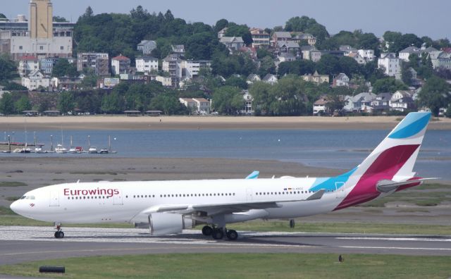 Airbus A330-200 (D-AXGC) - Inaugural flight of Eurowings to Boston! EW186 A330-200 D-AXGC (6/1/2016).