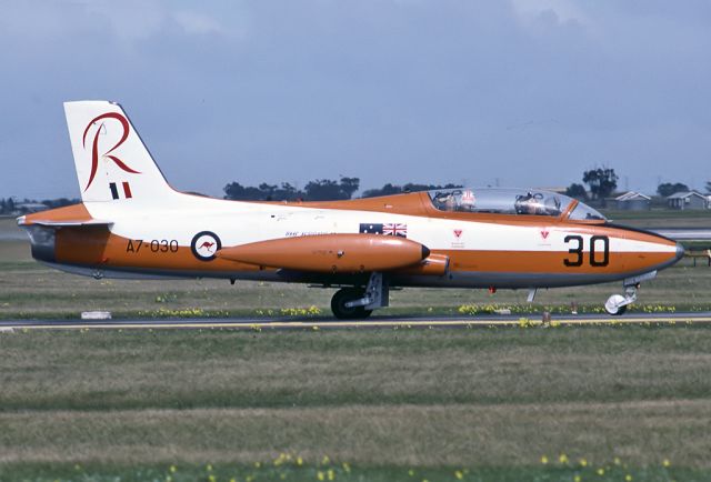 A7030 — - AUSTRALIA - AIR FORCE - COMMONWEALTH CA-30 (MB-326H) - REG : A7-030 (CN CA30-30) - EDINBURGH RAAF BASE ADELAIDE SA. AUSTRALIA - YPED (27/8/1984)