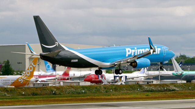 Boeing 737-800 (N447CC) - A Prime Air B738 from PANC on final to Rwy 16R on 6.24.20. (B737-86N(BCF)(WL) / ln 1486 / cn 33677). The aircraft will be operated by Sun Country (SCX).