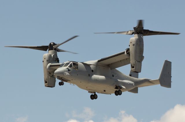 Bell V-22 Osprey (16-8024) - Assigned to Marine Medium Tiltrotor Sqdn 166 at MCAS Miramar, this Osprey prepares to land on RTIAs runway 16L.