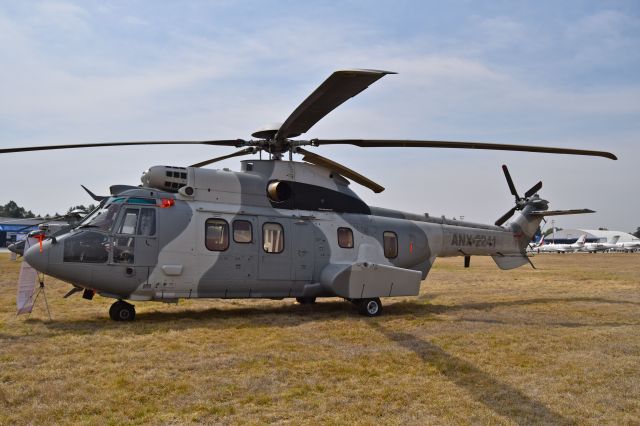 Eurocopter Super Puma (EC-225) (ANX2241) - Airbus Helicopters H225M Super Puma ANX-2241 MSN 3003 of Mexican Naval Aviation (FAN) on display during the open day in trade show "FAMEX 2019" at Santa Lucia AB (04/2019).